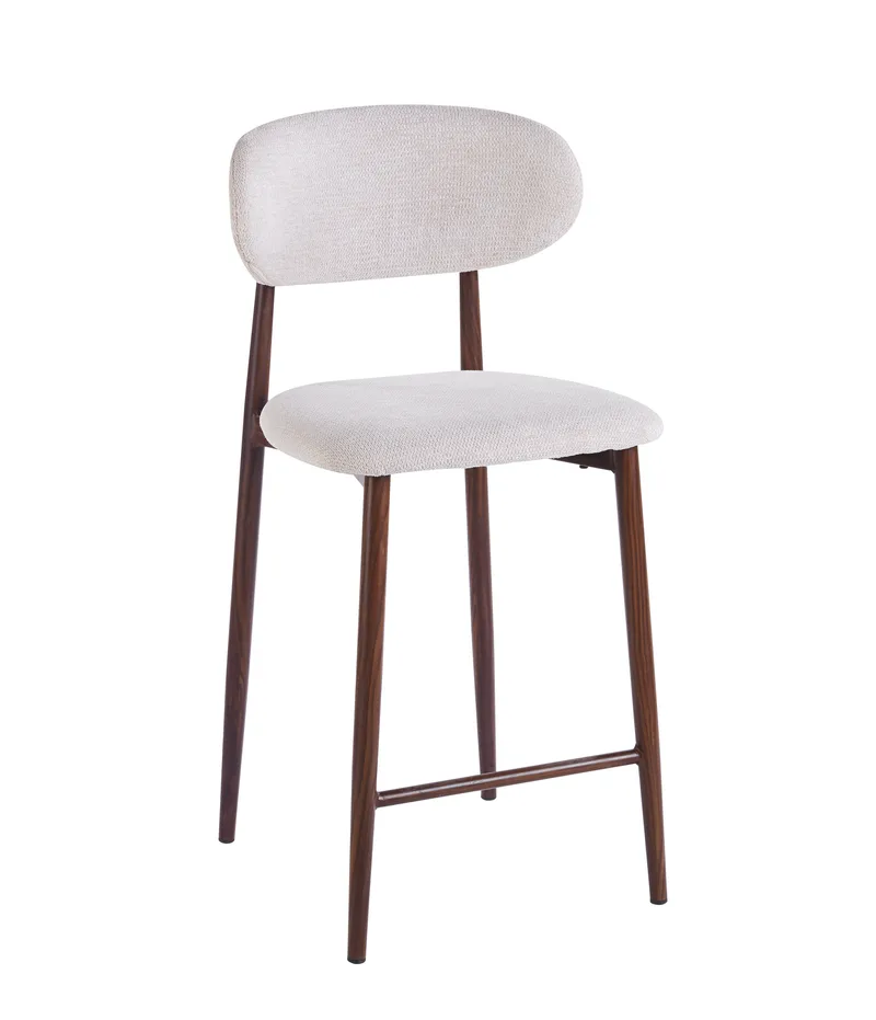 Ingrid barstol (Counter) Beige/valnöt - Beige/valnöt - Hushåll - Bar & vin - Barmöbler