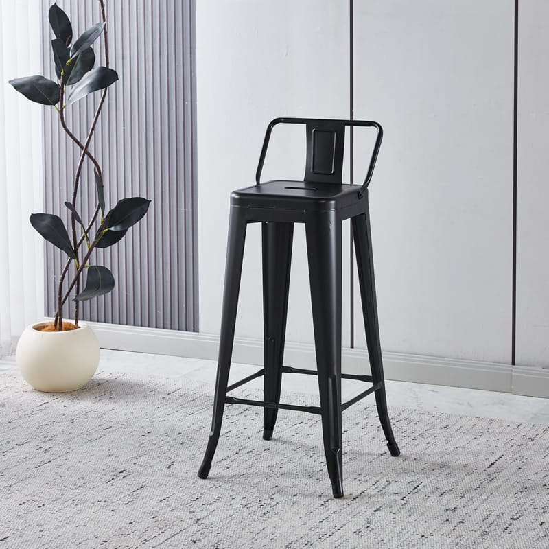 Iris barstol i svart metall - Sitthöjd 76 cm - Svart - Hushåll - Bar & vin - Barmöbler