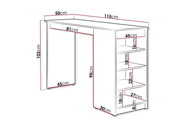 Torvik Barbord 50x115 cm - Beige - Hushåll - Bar & vin - Barmöbler