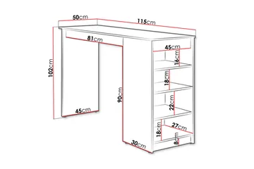Torvik Barbord 50x115 cm - Beige - Hushåll - Bar & vin - Barmöbler