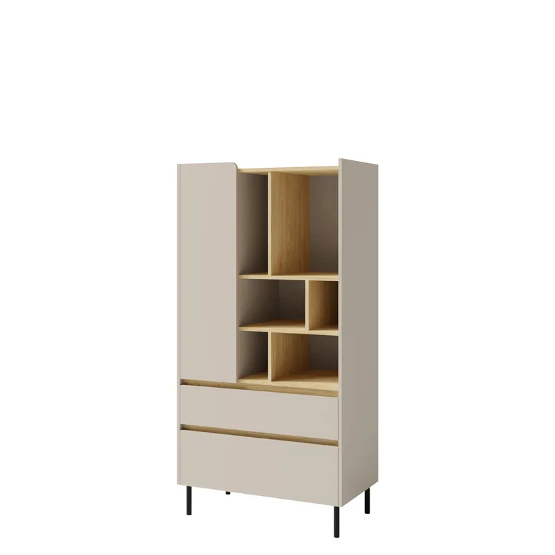 Travic Bokhylla 80 cm i Metall, Beige