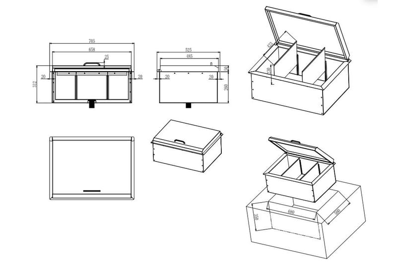 Built-in Isbehållarel 70 cm - Myoutdoorkitchen - Uppläggning & serveringstillbehör - Ishink & Vinkylare