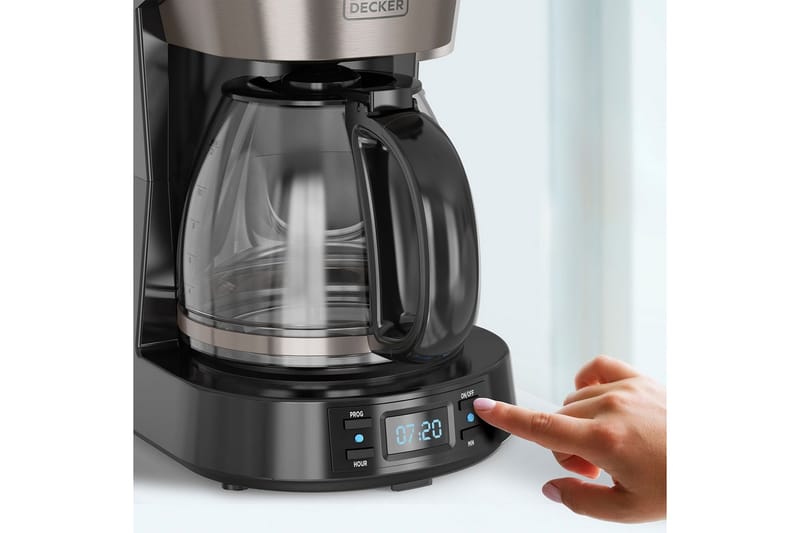 Kaffebryggare Black+Decker LCD 12 Koppar - Silver - Hushåll - Köksmaskiner - Kaffemaskin & kaffetillbehör