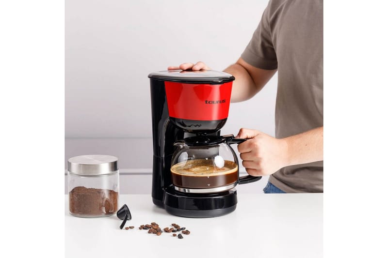 Kaffebryggare Taurus Verona Vintage 12 Koppar - Red - Hushåll - Köksmaskiner - Kaffemaskin & kaffetillbehör - Kaffebryggare