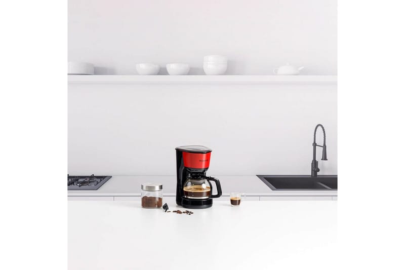 Kaffebryggare Taurus Verona Vintage 12 Koppar - Red - Hushåll - Köksmaskiner - Kaffemaskin & kaffetillbehör - Kaffebryggare
