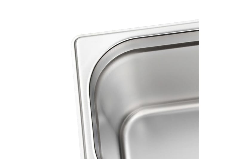 Gastronormkantiner 4 st GN 1/3 200 mm rostfritt stål - Silver - Kantiner