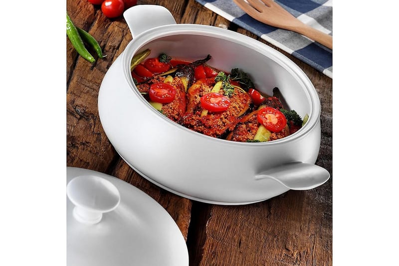 Adine Gjutjärnsgryta 31x22 cm - Porslin/Vit - Hushåll - Matlagning & Bakning - Grytor & kastruller - Grytor