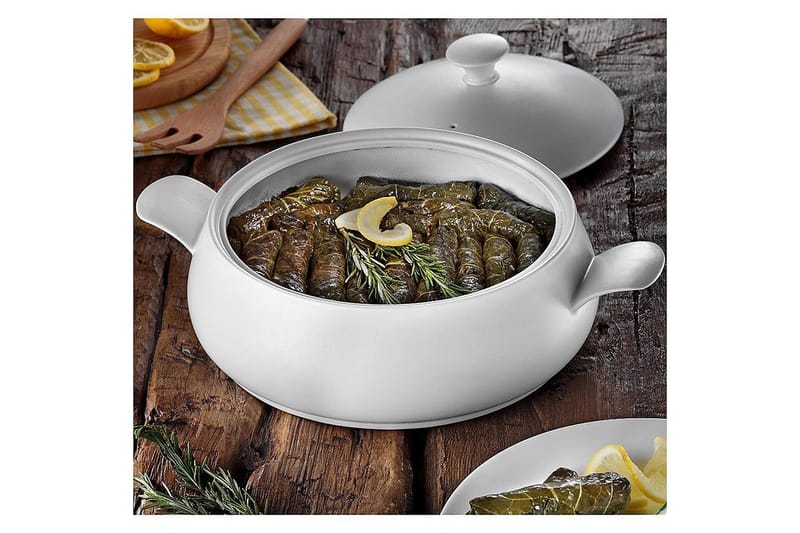 Adine Gjutjärnsgryta 31x22 cm - Porslin/Vit - Hushåll - Matlagning & Bakning - Grytor & kastruller - Grytor