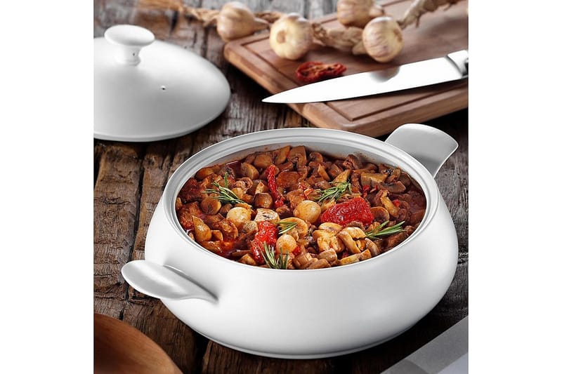 Adine Gjutjärnsgryta 31x22 cm - Porslin/Vit - Hushåll - Matlagning & Bakning - Grytor & kastruller - Grytor