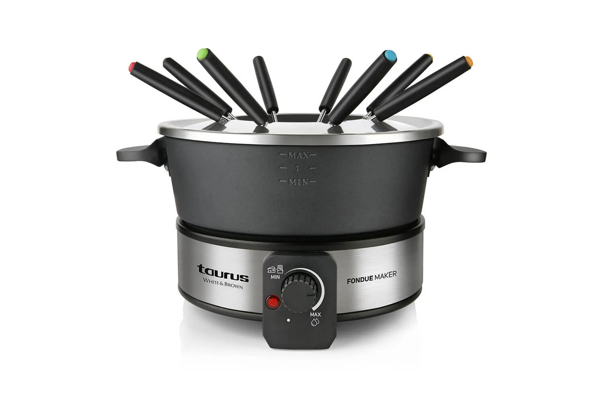 Alternativ bild 0 för Taurus FF2 - Fonduegryta - 2 liter - 1 kW - svart / rostfritt stål