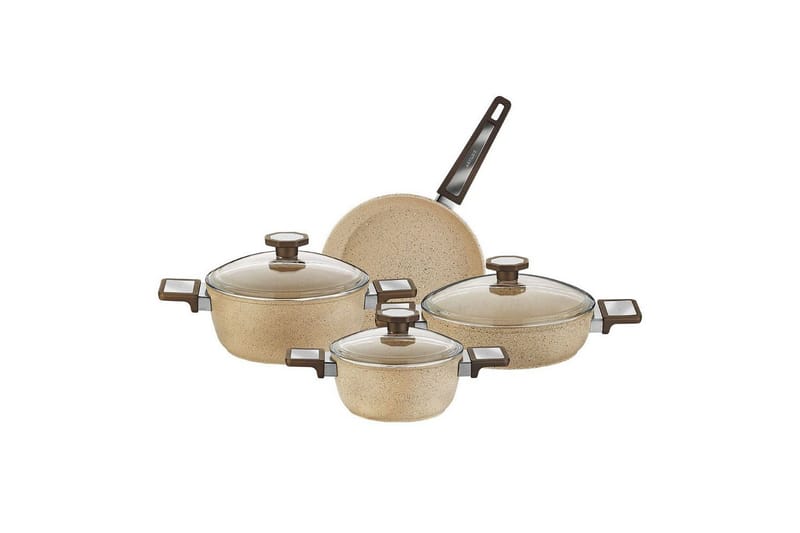 Grytset (7 delar) Lenor 10 Svart - Svart - Hushåll - Matlagning & Bakning - Grytor & kastruller - Stekpannor