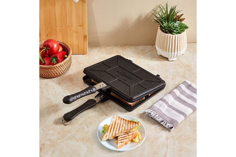 Handhållen smörgåsgrill Ironfell Svart - Svart - Hushåll - Matlagning & Bakning - Köksredskap & kökstillbehör