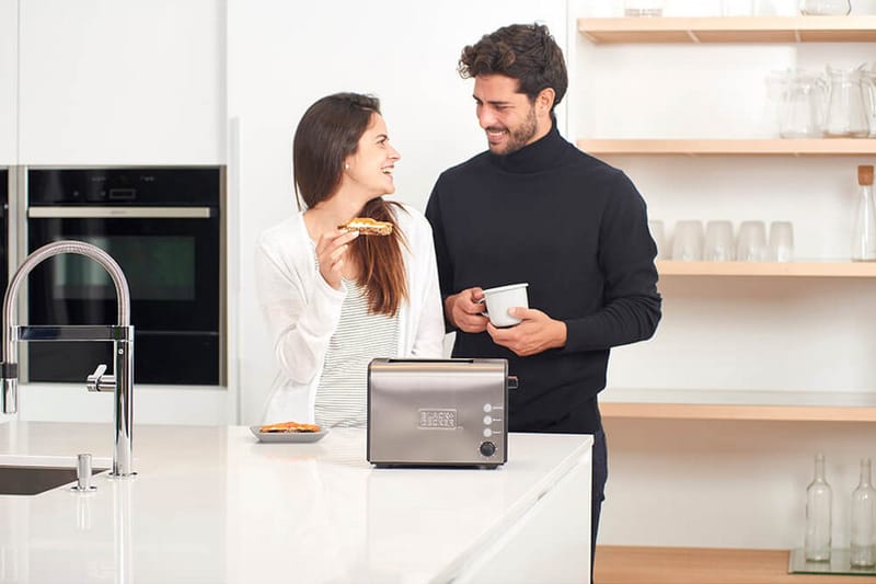 Brödrost Black+Decker 2 Fack Borstat Stål - Grå - Hushåll - Matlagning & Bakning - Köksredskap & kökstillbehör