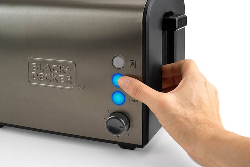 Brödrost Black+Decker 2 Fack Borstat Stål - Grå - Hushåll - Matlagning & Bakning - Köksredskap & kökstillbehör