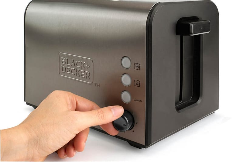 Brödrost Black+Decker 2 Fack Borstat Stål - Grå - Hushåll - Matlagning & Bakning - Köksredskap & kökstillbehör