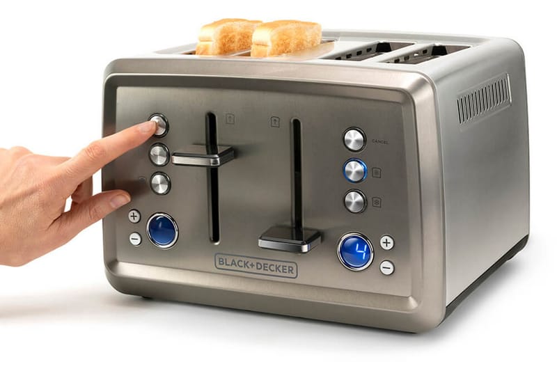 Brödrost Black+Decker 4 Fack 1960W Borstat Stål - Grå - Hushåll - Matlagning & Bakning - Köksredskap & kökstillbehör