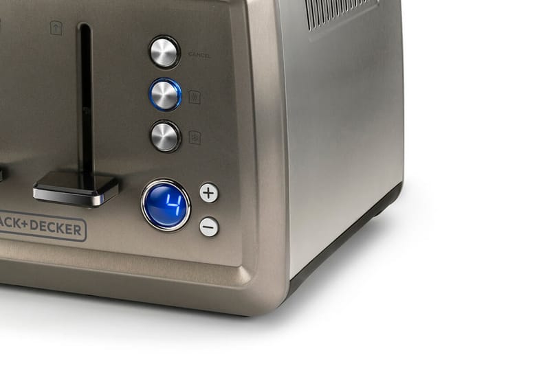 Brödrost Black+Decker 4 Fack 1960W Borstat Stål - Grå - Hushåll - Matlagning & Bakning - Köksredskap & kökstillbehör