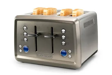Brödrost Black+Decker 4 Fack 1960W Borstat Stål - Grå - Hushåll - Matlagning & Bakning - Köksredskap & kökstillbehör