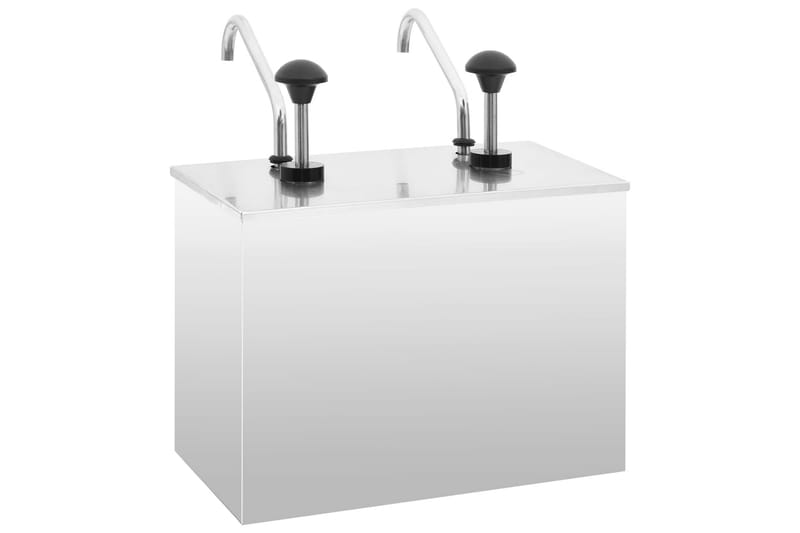 Dressingbehållare rostfritt stål 2x3,5 L - Silver - Små köksförvaring