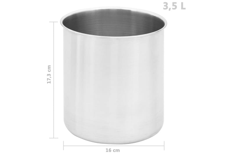 Dressingbehållare rostfritt stål 2x3,5 L - Silver - Små köksförvaring