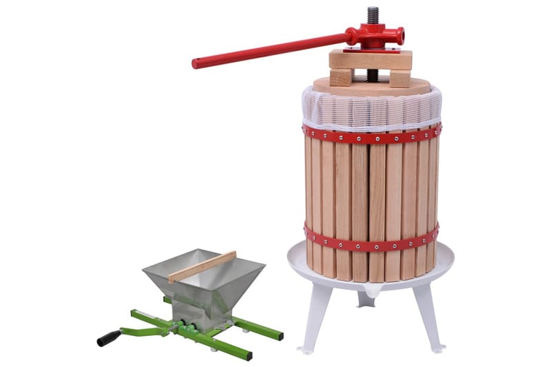 Frukt- och vinpress 2 delar set - Natur/Trä - Hushåll - Matlagning & Bakning - Köksredskap & kökstillbehör