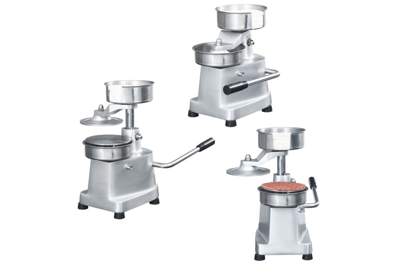 Hamburgerpress med 500 pappersark aluminium 13 cm - Silver - Hushåll - Matlagning & Bakning - Köksredskap & kökstillbehör