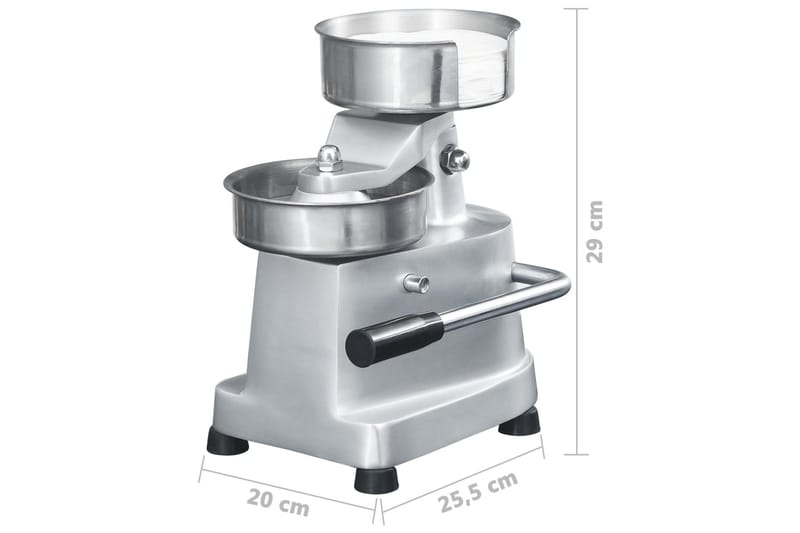 Hamburgerpress med 500 pappersark aluminium 10 cm - Silver - Hushåll - Matlagning & Bakning - Köksredskap & kökstillbehör