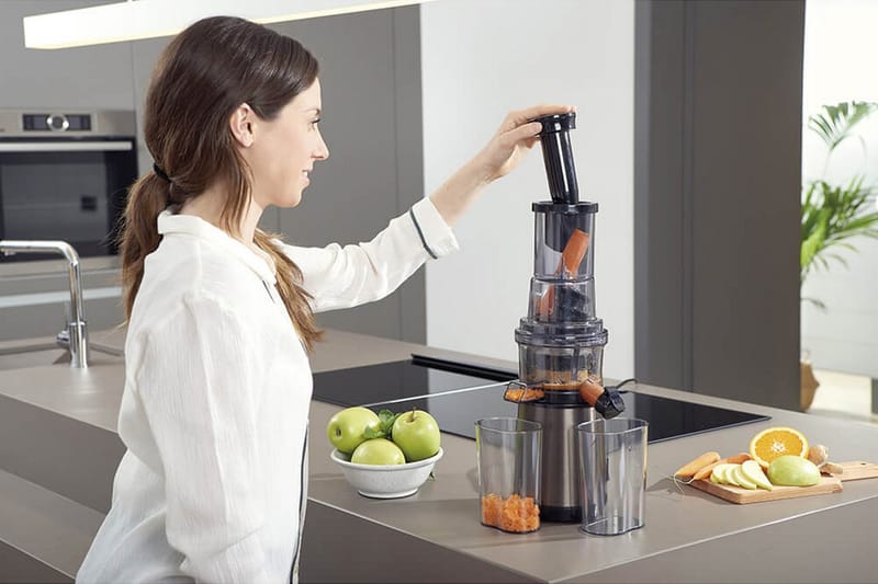 Juicepress Black+Decker Slow Juicer BXJE200E Borstat Rostfritt Stål - Grå - Hushåll - Matlagning & Bakning - Köksredskap & kökstillbehör
