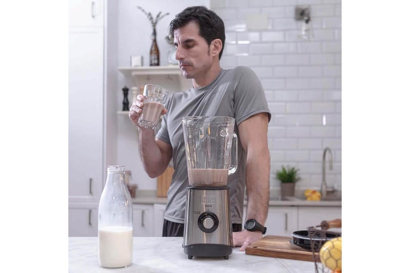 Kannmixer Black+Decker 800W 1.5L Borstat Stål - Grå - Hushåll - Matlagning & Bakning - Köksredskap & kökstillbehör