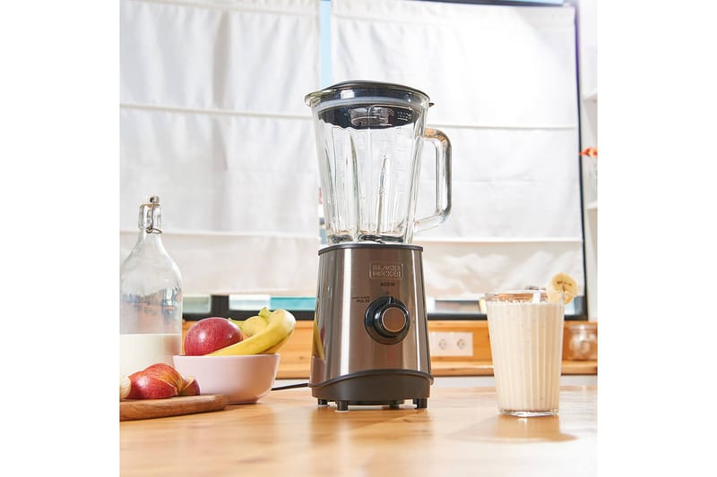 Kannmixer Black+Decker 800W 1.5L Borstat Stål - Grå - Hushåll - Matlagning & Bakning - Köksredskap & kökstillbehör