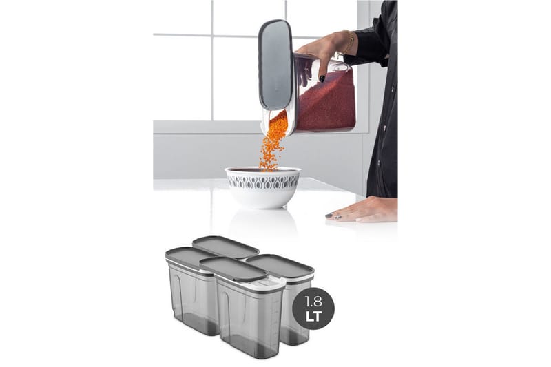Kiyoaki Förvaringsburk - Antracit - Hushåll - Matlagning & Bakning - Köksredskap & kökstillbehör - Flaskor & burkar