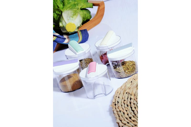 Kryddburk 5-Pack - Vit - Hushåll - Matlagning & Bakning - Köksredskap & kökstillbehör - Salt & pepparkvarnar