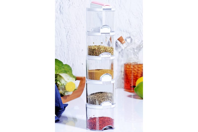 Kryddburk 5-Pack - Vit - Hushåll - Matlagning & Bakning - Köksredskap & kökstillbehör - Salt & pepparkvarnar