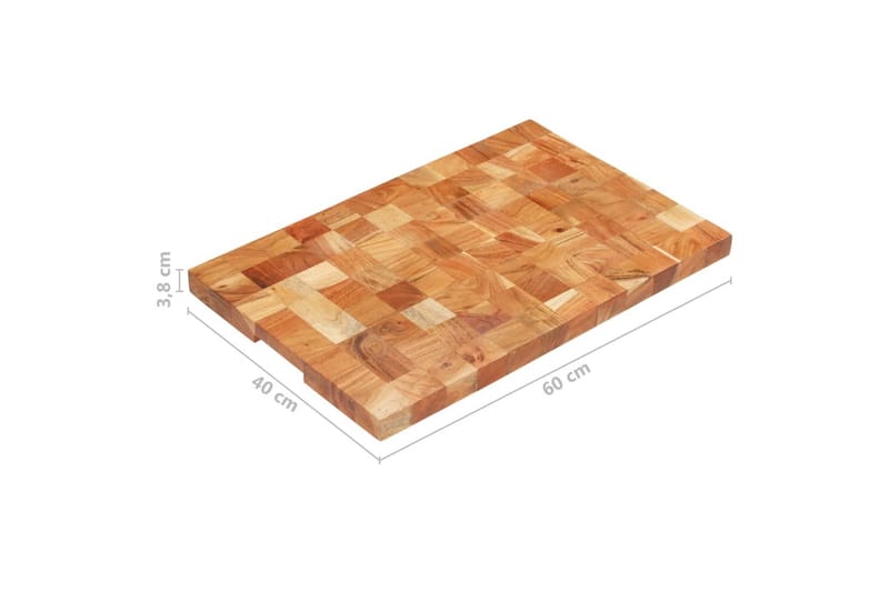 Skärbräda 60x40x3,8 cm massivt akaciaträ - Brun - Hushåll - Matlagning & Bakning - Köksredskap & kökstillbehör