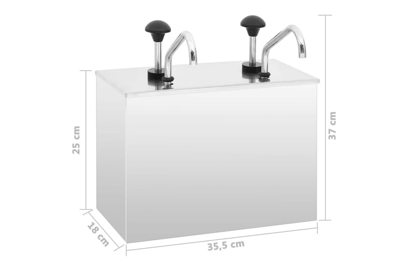 Dressingbehållare rostfritt stål 2x3,5 L - Silver - Hushåll - Matlagning & Bakning - Köksredskap & kökstillbehör - Små köksförvaring