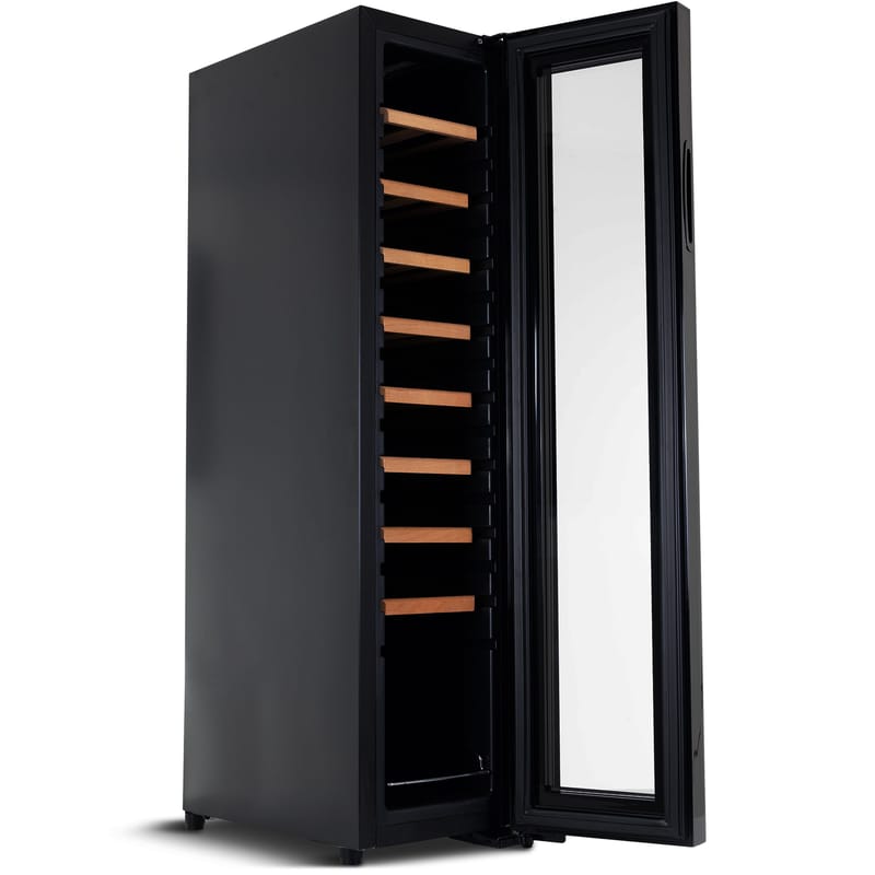 Vinkyl 18 flaskor | Extra tystgående | LED-belysning | 25cm smal - Hushåll - Vitvaror - Kyl och frys - Kylskåp - Vinkyl