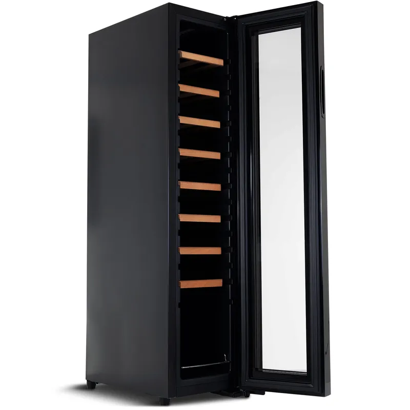 Vinkyl 18 flaskor | Extra tystgående | LED-belysning | 25cm smal - Hushåll - Vitvaror - Kyl och frys - Kylskåp - Vinkyl