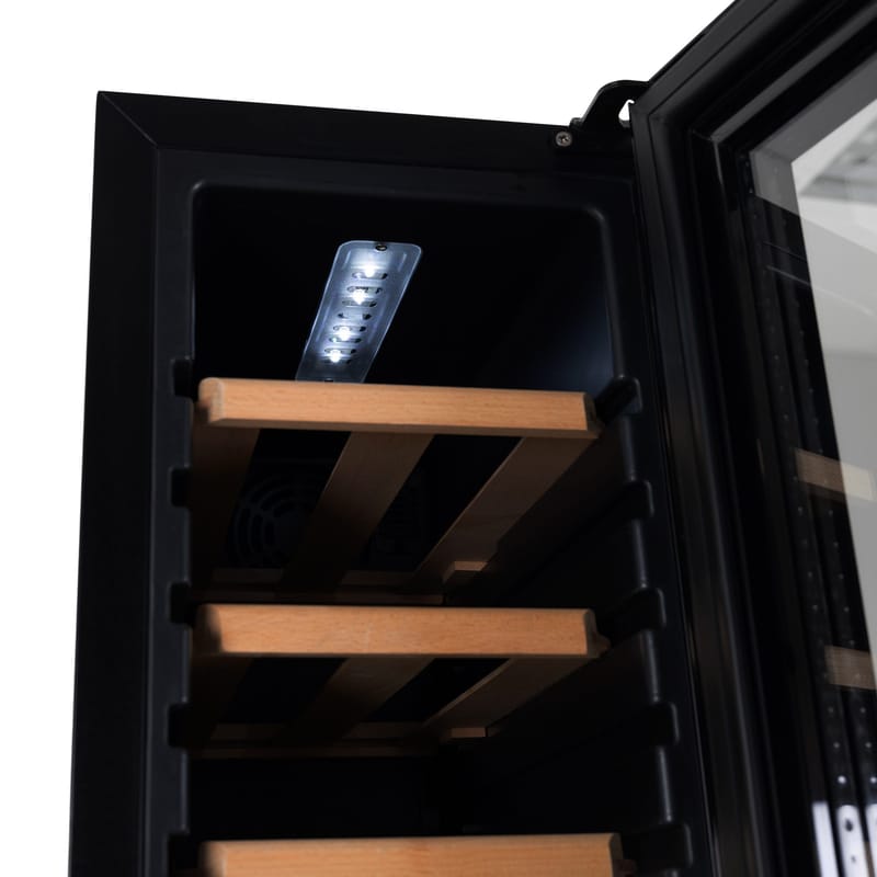 Vinkyl 18 flaskor | Extra tystgående | LED-belysning | 25cm smal - Hushåll - Vitvaror - Kyl och frys - Kylskåp - Vinkyl