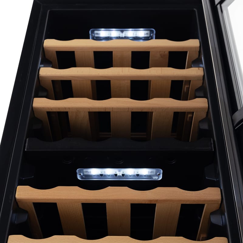 Vinkyl 2 temperaturzoner | 36 flaskor | Tystgående | 42cm bred - Hushåll - Vitvaror - Kyl och frys - Kylskåp - Vinkyl