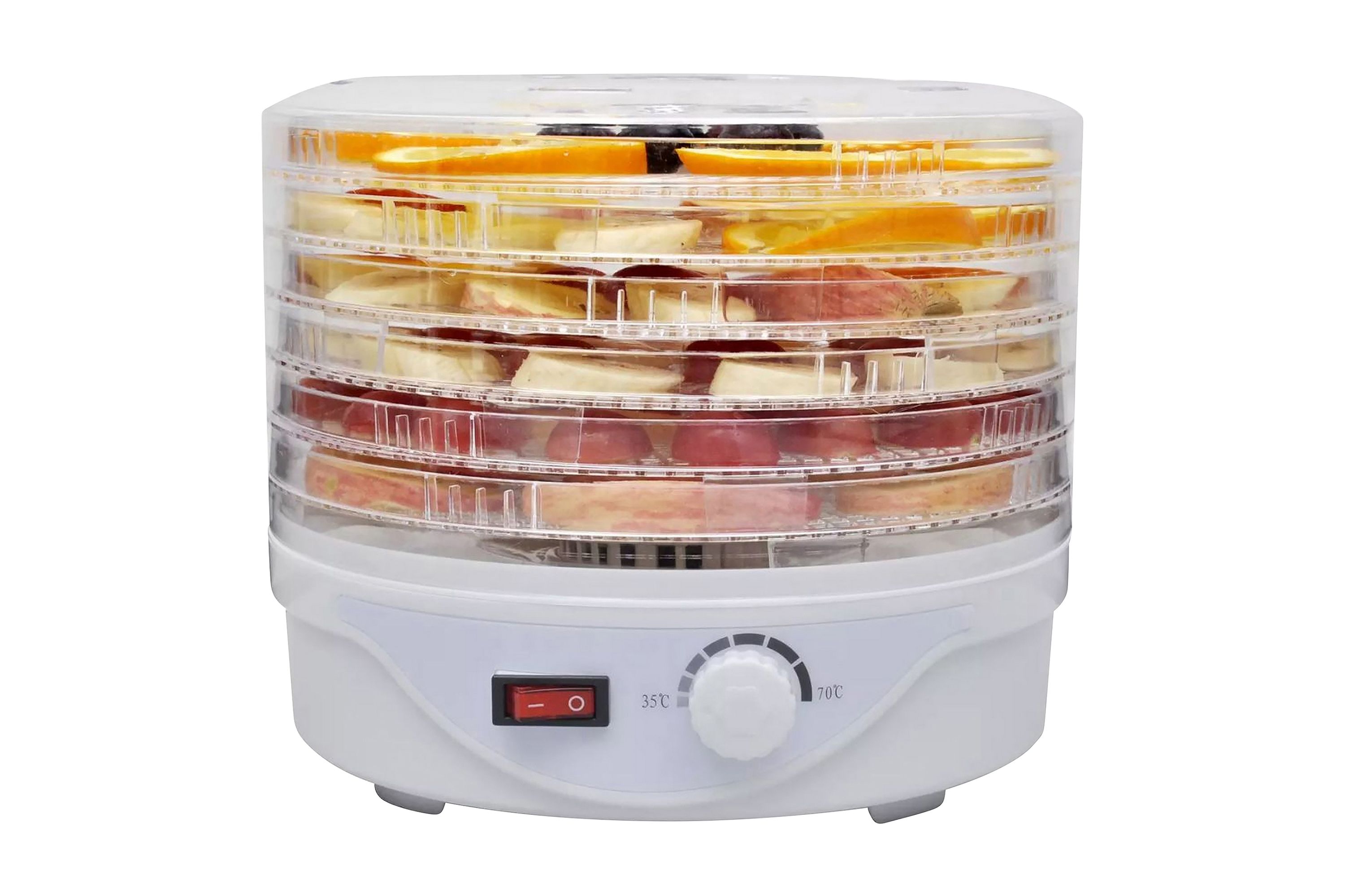 Frukt-/svamptork med 6 stapelbara torkgaller (rund) -