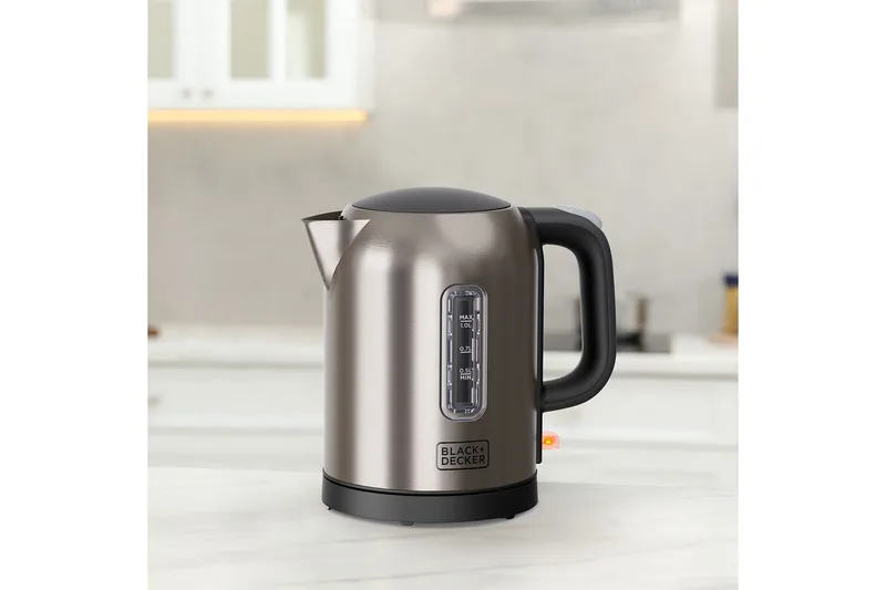 Vattenkokare Black+Decker 2200W 1L Borstat Stål - Silver - Hushåll - Matlagning & Bakning - Köksredskap & kökstillbehör