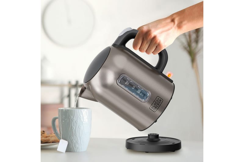 Vattenkokare Black+Decker 2200W 1L Borstat Stål - Silver - Hushåll - Matlagning & Bakning - Köksredskap & kökstillbehör