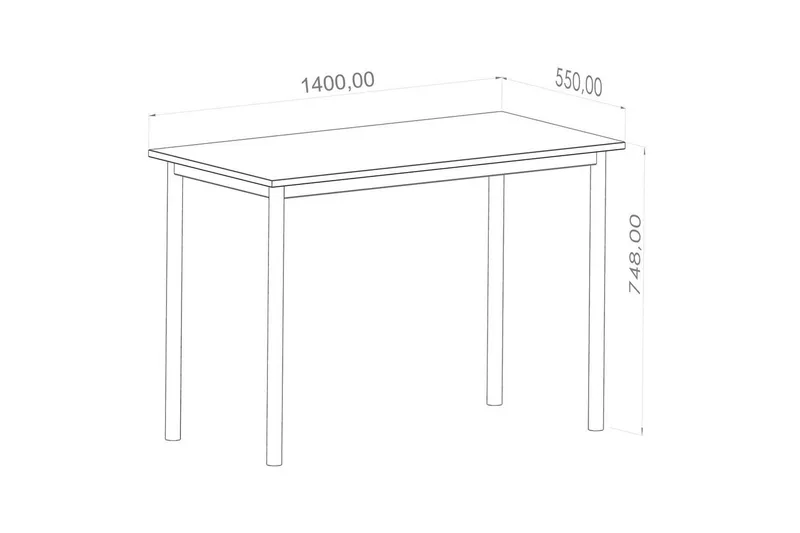 Viva Skrivbord 140 cm - Ek/Svart - Möbler - Bord & matgrupper - Kontorsbord - Skrivbord