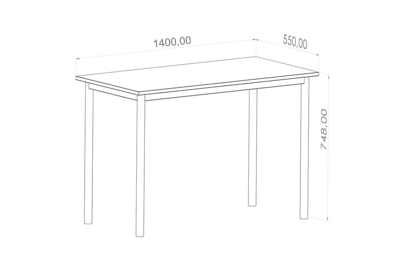 Viva Skrivbord 140 cm - Ek/Svart - Möbler - Bord & matgrupper - Kontorsbord - Skrivbord