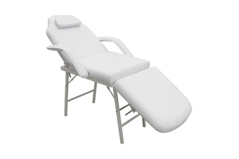 B�ärbar behandlingsstol konstläder 185x78x76 cm vit - Vit - Frisörstol & snurrstol