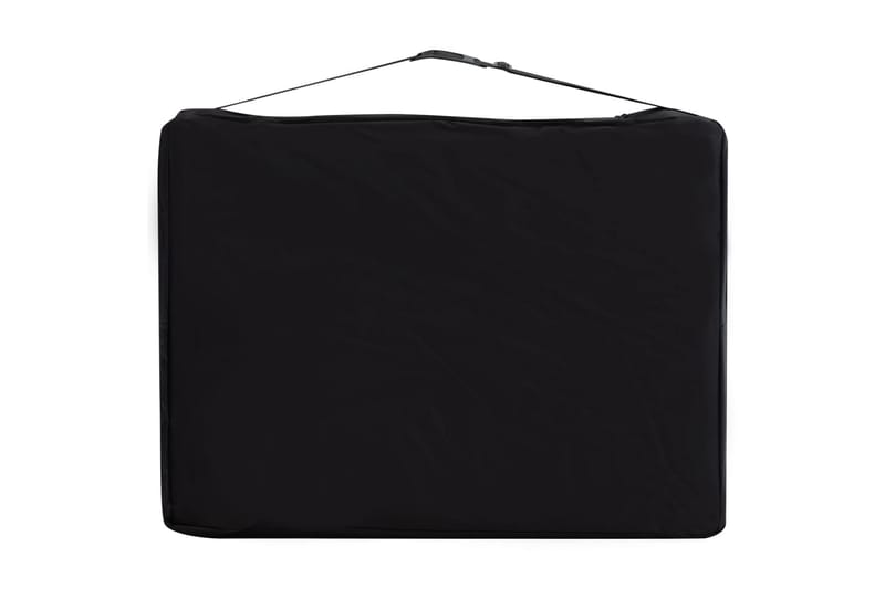 Hopfällbar massagebänk 2 sektioner aluminium svart och lila - Svart - Massagebänk & massagebord