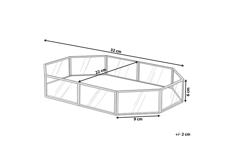 Bricka Chabris Guld/transparent - Guld/transparent - Hushåll - Servering & Dukning - Annat för Dukning & Servering - Uppläggning & serveringstillbehör