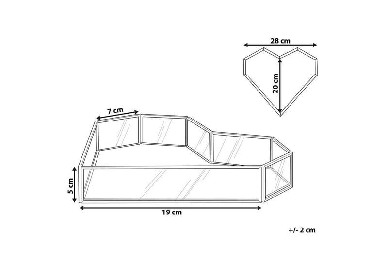 Bricka Pontivy Guld/transparent - Guld/transparent - Hushåll - Servering & Dukning - Annat för Dukning & Servering - Uppläggning & serveringstillbehör
