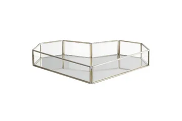 Bricka Pontivy Silver/Transparent - Silver/Transparent - Hushåll - Servering & Dukning - Annat för Dukning & Servering - Uppläggning & serveringstillbehör