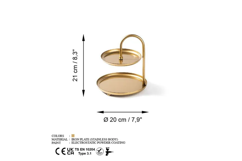 Dekorativt Metalltillbehör Mirven - Guld - Hushåll - Servering & Dukning - Annat för Dukning & Servering - Uppläggning & serveringstillbehör